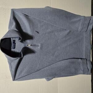Nautica Men's Gray Quarter Zip Pullover Sweatshirt XXL